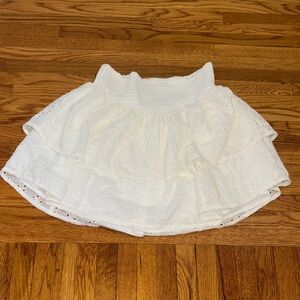 Hollister White Lace Mini Skirt, Ultra High-Rise